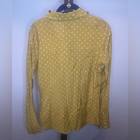 Van Heisenberg long sleeved Top | Color: Mustard yellow with white polka dots - Picture 2 of 4